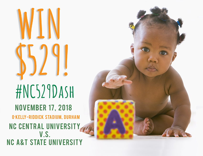 Babies Crawl Toward Touchdowns and College Savings in NC 529's Diapers to  Dorms Dash